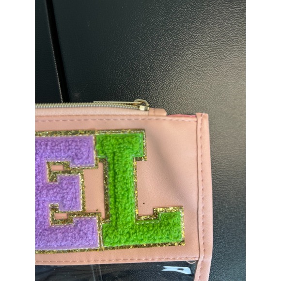 Two Clear Bags Travel Stuff Nylon Makeup Zipper Pouch Travel Cosmetic Pink Green - Picture 3 of 9